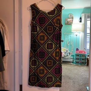 Gorgeous vintage paisley print groovy dress women’s size small 4